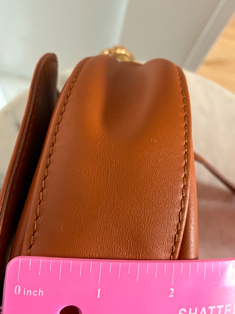 Longchamp orange leather Cavalcade crossbody - Picture 14 of 15